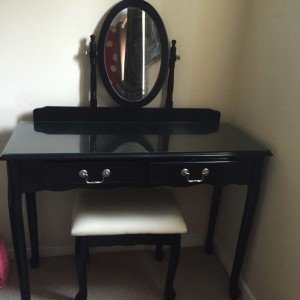 dressing table with mirror