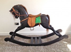 wooden rocking horse