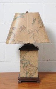 decorated table lamp