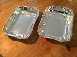 silver table trays
