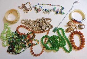 various costume jewellery