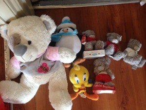 seven teddy bears