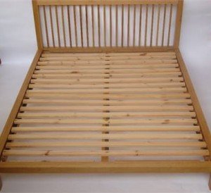 Habitat light oak Kingsize double bed.