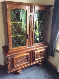 African carved bookcase