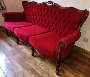 red chaise sofa