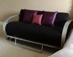 fabric futon sofa bed