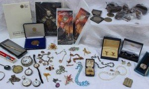 costume jewellery and coins