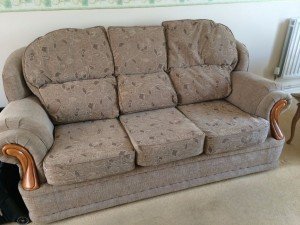 wooden inlay sofa