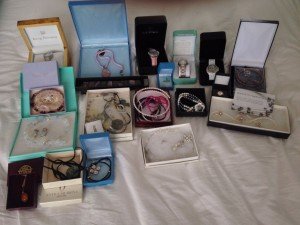 variety of branded boxed jewellery
