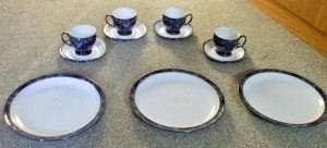 Denby Baroque blue set
