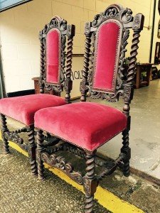 mahogany throne chairs