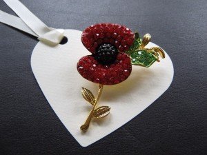 poppy brooch