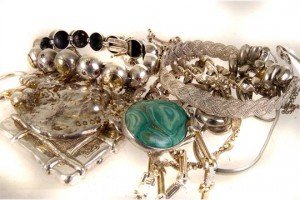 collection of silver jewellery