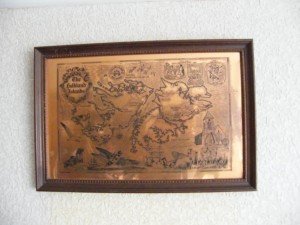 etched copper map