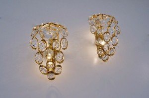 gold gilt wall sconces