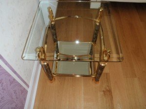 brass side table