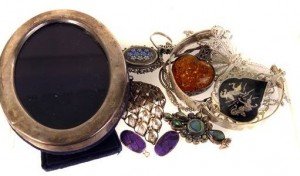 collection of silver jewellery