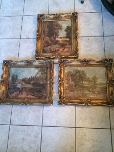 Rococo framed constable prints