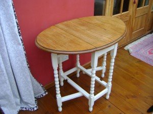 wooden base side table