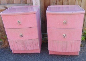 velour bedside cabinets