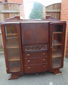 bureau carved book case