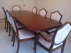 grand solid mahogany dining table