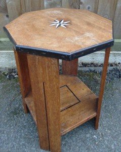 octagonal wine side table