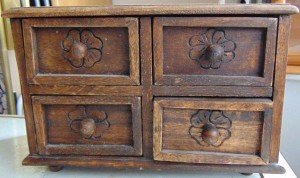 carved spice chest