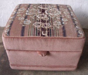 embroidered patterned footstool