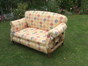 two seater vintage chaise