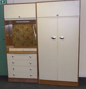 vintage double wardrobe set