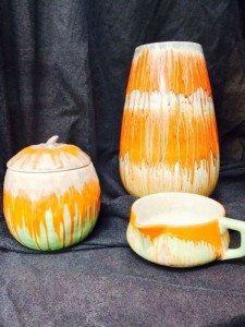 orange ceramic items