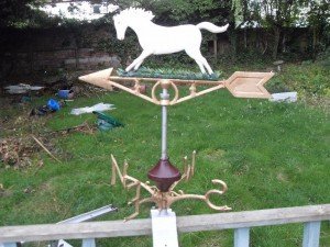 Equestrian style weather vane