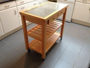 wooden kitchen island