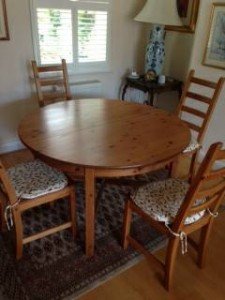 oak circle dining table