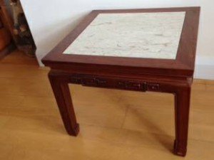 mahogany square coffee table