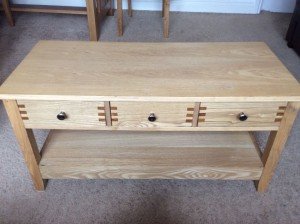 wood console table