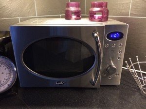 silver microwave
