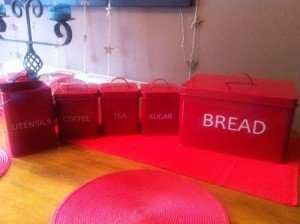red kitchen goods