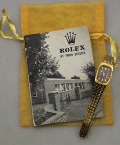 gold Rolex wristwatch