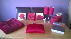 red bedroom accessories