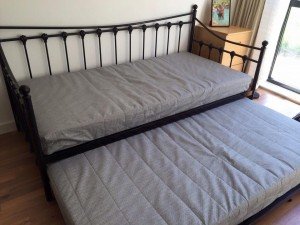 black base bed