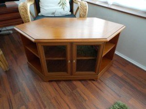 wood television unit