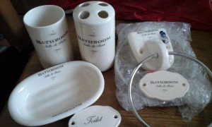 ivory bathroom set