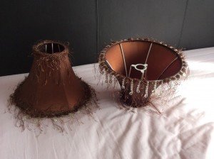 brown lampshades