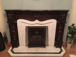 mahogany fire surround