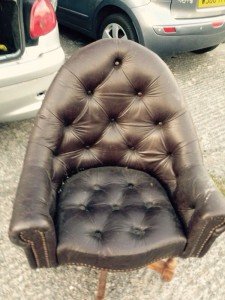 Chesterfield swivel office chair