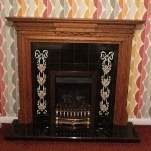 Oak fire place