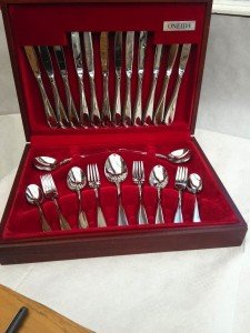 44 Piece silver cutlery set