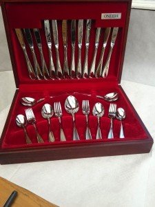 44 Piece silver cutlery set